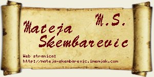 Mateja Škembarević vizit kartica